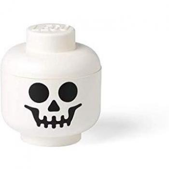 Lego Caja de Almacenamiento Cabeza Skeleton, tipo: caja de almacenamiento, características: forma de cabeza de esqueleto, color esqueleto, tamaño pequeño (L4031SK)