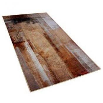 Alfombra Marrón Multicolor 80 x 150 cm Impresión 3D Pelo Corto Estilo Moderno Trabzon