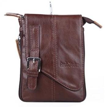 Genda 2Archer Cuero Viajes Pequeña Satchel Bolso de la Cintura del Monedero para Hombres