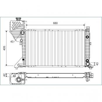 Radiador de refrigeración del motor VALEO 701163