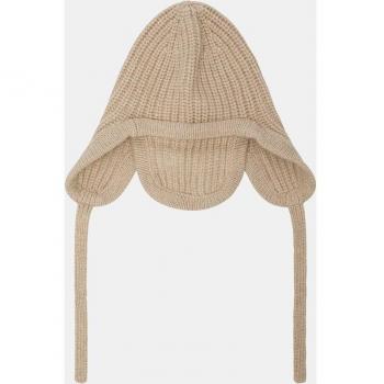 Gorro Aviatoralf Beige de Lana Reciclada Tipo Aviador Ecoalf