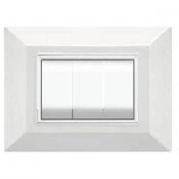 Placa Compatibles Axolute Bticino Coloradas Cuadradas Blanco - 7 Foros