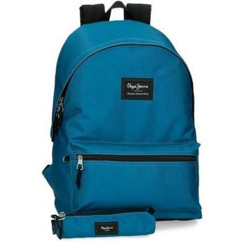 Mochila Pepe Jeans Aris + Estuche Azul