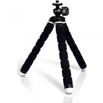 igadgitz Ligero Pequeño Universal flexibles Espuma Mini Trípode para Samsung Galaxy Camera, WB35F, WB50F, WB350F, DV150F, DV151F - Negro