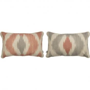 NAF NAF - 2 Fundas de cojín de decoración FORMENTERA 30x50 cm 85% algodón 15% lino, Fabricado en España, Cojín sin relleno Formentera 30x50(