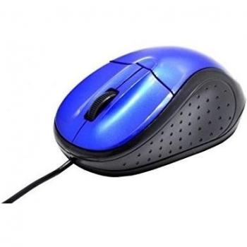KL Tech 3D - Ratón óptico USB, azul metalizado