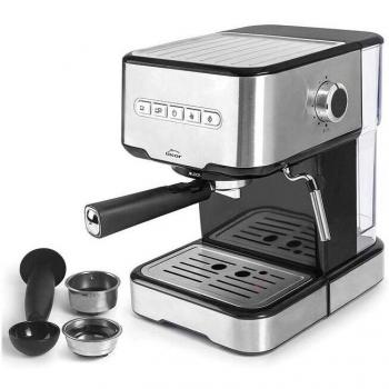 Cafetera Expresso Lacor Doble Salida con Función de Calentar y Espumar Leche, Apta para Café Molido y Cápsulas