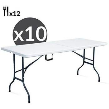 Lote de 10 mesas plegables de 244 cm - REKKEM