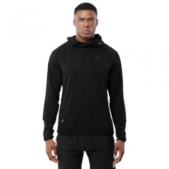 Sudadera Fitness Hombre Siroko Black Square Negra