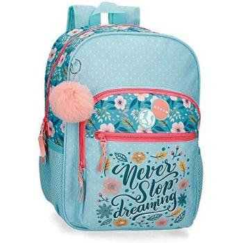 Movom Never Stop Dreaming Mochila Escolar Adaptable a Carro Azul 30x38x12 cms Poliéster 13,68L