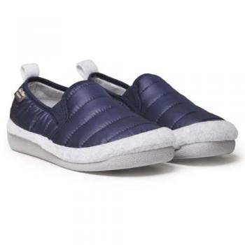 Zapatillas de casa cerradas de mujer en fieltro acolchado azul marino - Toni Pons MINSK-TK