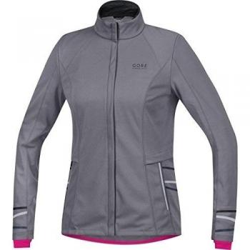 Gore Running Wear Mythos 2.0 Windstopper Soft Shell - Chaqueta para mujer, color gris, talla M