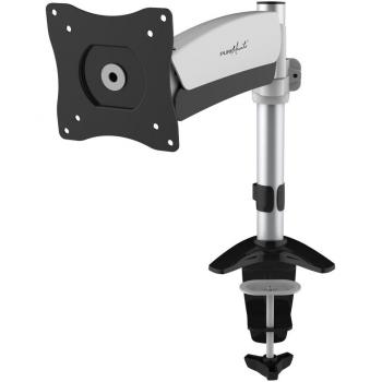 PureMounts Soporte de Escritorio PM-Office-DM-23B - Soporte Pie para Monitor, ultra movible, giratorio, inclinable, ajustable en altura, para televisores hasta 61cm / 24'' pulgadas / VESA 100