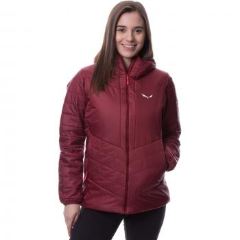 Chaqueta mujer Salewa Catinaccio Tirolwool Rojo XL
