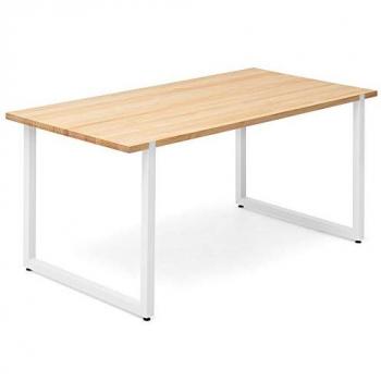 Mesa de Comedor Uley 200x80x75cm Blanca en Madera Maciza de Pino Natural Estilo Nórdico Industrial