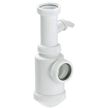Sifón Botella Extensible T-4-T 1 1/2 para Lavadora, Blanco