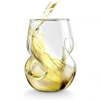 Final Touch Conundrum White Wine Glasses - Hand Blown Glass 266ml - Pack of 4