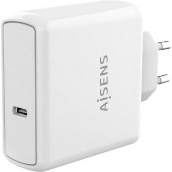 Aisens Cargador de Pared 1xUSB Tipo-C PD3.0 QC3.0 60W Blanco (ASCH-1PD60-W)