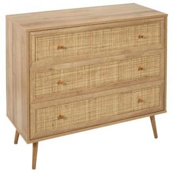 Cómoda de Madera Bali 3 Cajones - Diseño Elegante y Amplio Espacio de Almacenamiento