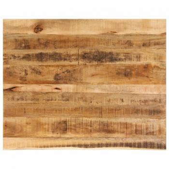 Tablero de Mesa Borde Natural Madera Maciza Mango 110x80x3,8 cm