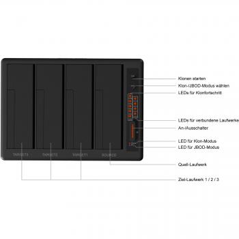 Manhattan IB-141CL-U3 - Base de conexión para disco duro