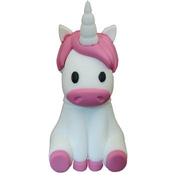 Unicornio Unicorn 16GB - Memoria Almacenamiento de Datos – USB Flash Pen Drive Memory Stick - Diseño único y Original - Blanco y Rosa