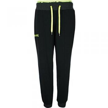 Spalding Street Long Pantalón Largo de Baloncesto, Hombre, Negro / Amarillo Fluor, S