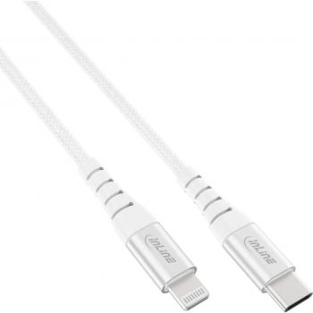 Cable USB-C a Lightning 1 m Plata MFi para iPad, iPhone y iPod