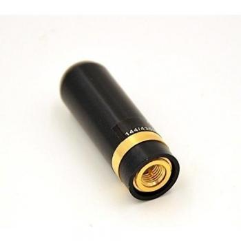 Buwico NA-805 - Antena de banda ancha 144/430/1200 MHz SMA macho para Yaesu Baofeng Tonfa Puxing PX--2R, 5 cm, color negro