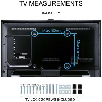 Fitueyes Soporte para TV de Suelo Base Giratorio con Dos Estantes para Televisor entre 32 a 50 pulgadas Marca Sony Samsung LG Vizio TVY TT206501GB