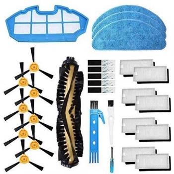 BSDY YQWRFEWYT Accesorios Repuestos para Robot Aspirador Cecotec Conga Excellence 990 1 Cepillo Principal, 8 filtros Hepa, 8 cepillos Laterales, 3 trapeadores de Tela
