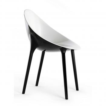Kartell Super Impossible Silla, Bambú, Blanco, 55x53.5x57 cm