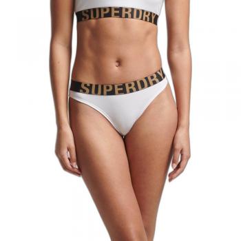 Superdry Braguita tipo bikini de algodón orgánico para mujer, modelo W3110354a, color blanco (talla 38)
