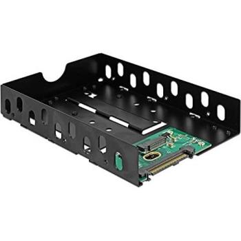 Caja para disco duro externo M.2 SSD DeLOCK 63922, convertidor U.2 SFF-8639 a M.2 NVMe Key M, compatible con bastidor de 3,5'', color negro