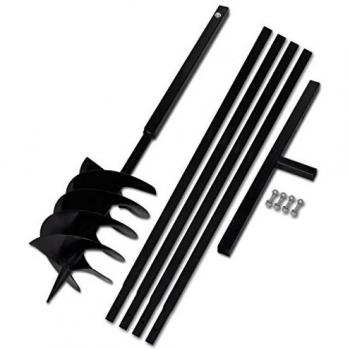 vidaXL Ground Drill with Handle 200 mm with Extension Tube 5 m Steel