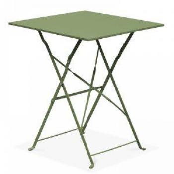 Oviala Mesa de jardín plegable tipo bistró Rome, mesa de jardín, diseño plegable, estilo bistró, color y material resistentes a la intemperie