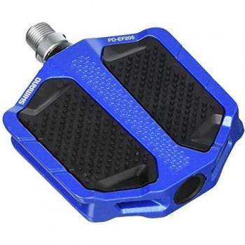 Pedal Plataforma Shimano PD-EF205 Azul con Rodamientos Sellados para E-Bike/Trekking/Urban
