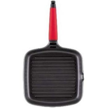 Castey - Grill Inducción 27 cm Mango Rojo