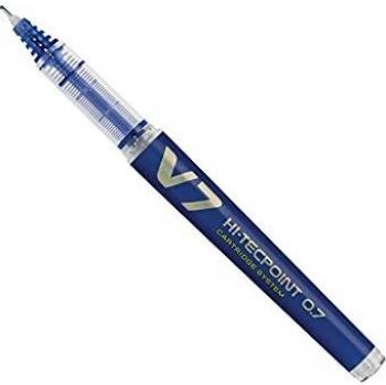 PILOT-Lote de 3 bolígrafos roller tinta líquida V7 Begreen recargable punta media, color azul