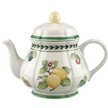 Villeroy & Boch French Garden Fleurence Teapot, 1 Litre, Premium Porcelain, White/Multicoloured