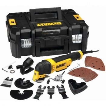 DEWALT DWE315KT-QS - Kit de Multiherramienta Oscilante de 300W con 37 Accesorios y Maletín