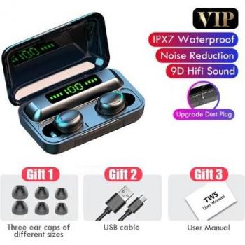 Auriculares TWS Mini Inalámbricos Bluetooth 5.0 Deportivos IPX7 Impermeables con Sonido Estéreo HiFi y Batería de 2000 mAh