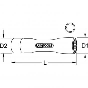 Llave de Vaso Aislada 3/8 XL, 11 mm - KS Tools 117.3854