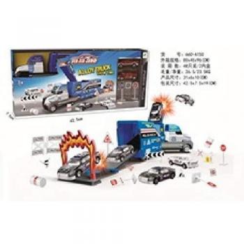 JuguetesFantasia.com CAMION Azul con VEHICULOS + Accesorios