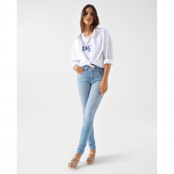Vaquero pitillo de mujer Secret push in de tiro medio Salsa Jeans