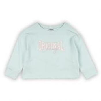Camiseta de niña de manga larga aguamarina con mensaje 3-4 años