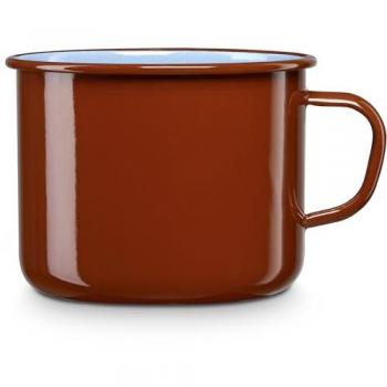 Cazo de Cocina Briebe Terra 14 cm, Hervidor Esmaltado 1,8 L, Apto para Inducción y Todo Tipo de Fuego, Marrón Vintage