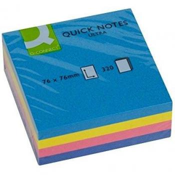 Q-Connect Bloc De Notas Adhesivas Quita Y Pon Con 320 Hojas, KF02514