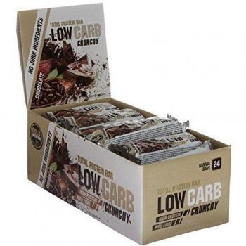 GoldNutrition Protein Bar Low Carb Crunchy Suplemento Deportivo, Sabor Chocolate y Cacahuete - Paquete de 24 x 40 gr - Total: 960 gr