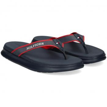 Chanclas Tommy Hilfiger Dual Density Toe Beach Sandal - Azul Marino Talla 40